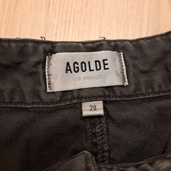Agolde Dark Grey Barrel Leg Grunce Mila Utility High Waisted Pants Size 28 - Picture 5 of 12